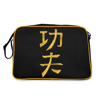 Kungfu Auf Chinesisch - Retro Tasche - Schwarz/Gold - Hinten
