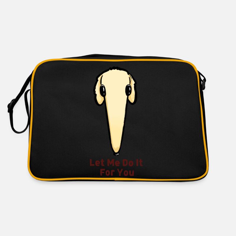 Let me do it for you - Borzoi face Retro Bag