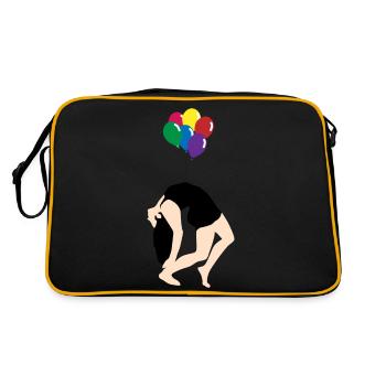Luftballon - Retro Tasche - Schwarz/Gold - Hinten