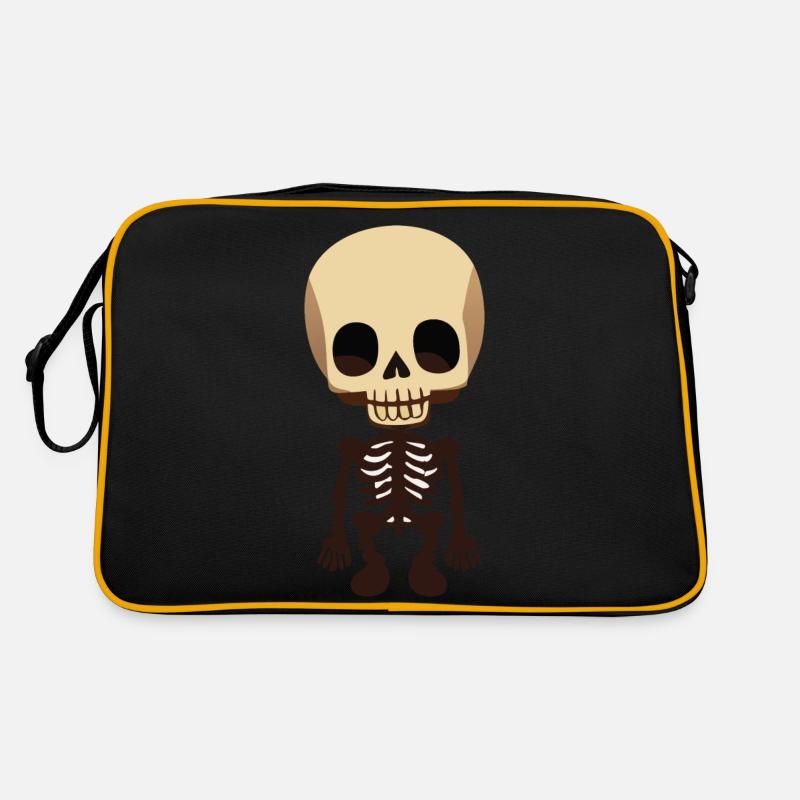 Children’s Scary: Le design du squelette effronté - Sac Retro - noir/or
