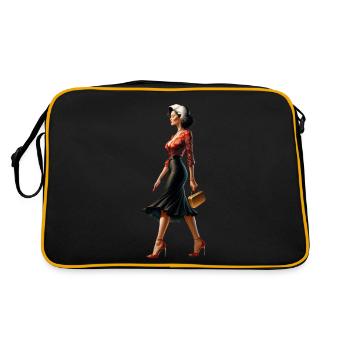 Élégance Rétro Chic - Sac Retro - noir/or - Dos