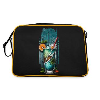 Island Delight: Tropical Cocktail Bliss - Retro Bag - black/gold - Back