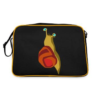 Schnecken-Rouge - Retro Tasche - Schwarz/Gold - Hinten
