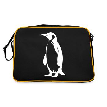 Silhouette de pingouin minimaliste Simplicité - Sac Retro - noir/or - Dos