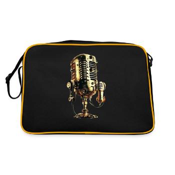 Microphone vintage - Sac Retro - noir/or - Dos