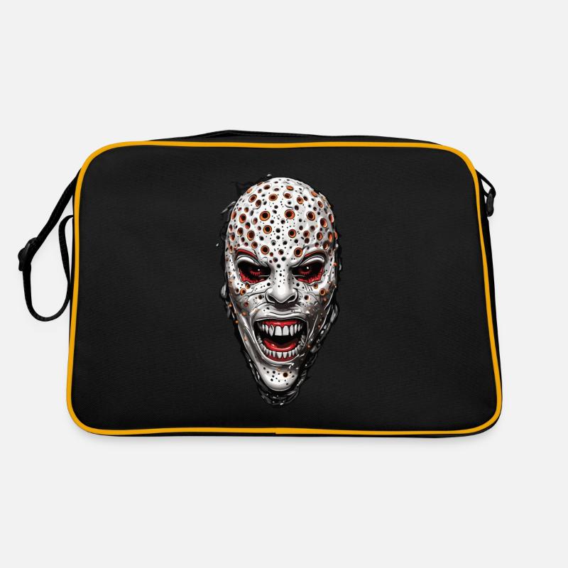 Conception de monstre d’Halloween trypophobe - Sac Retro - noir/or