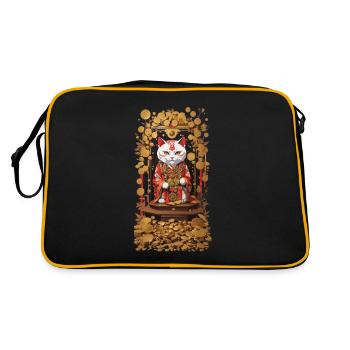 Esthétique Chat porte-bonheur Japon Chat porte-bonheur - Sac Retro - noir/or - Dos