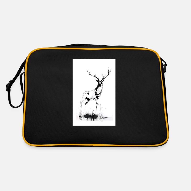 The Deer - Retro Bag - black/gold