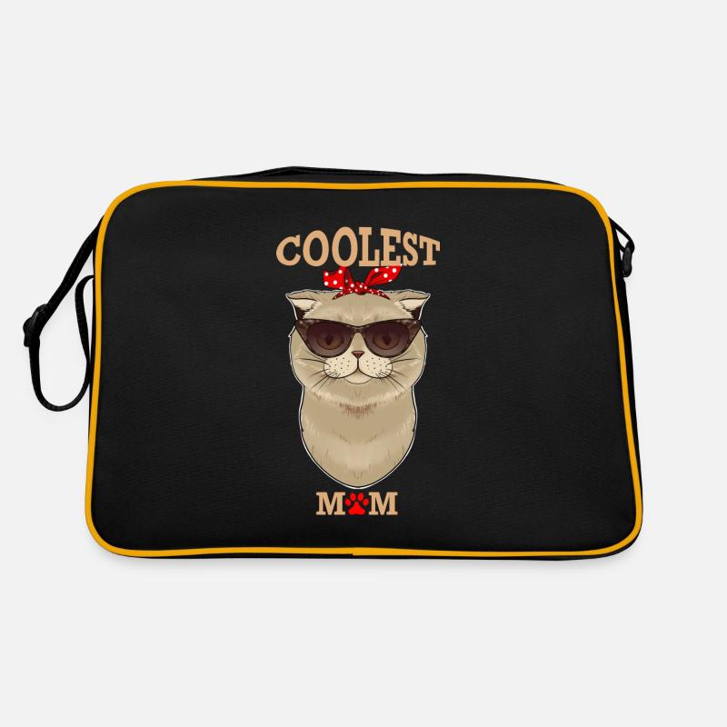 Scottish Fold Cat Maman I Chat le plus cool Maman I Sac Retro