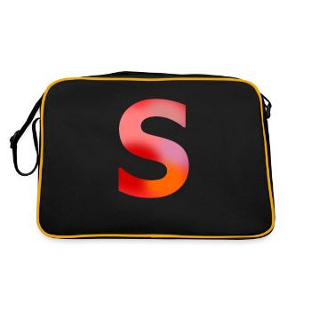 Letter S - Retro Bag - black/gold - Back