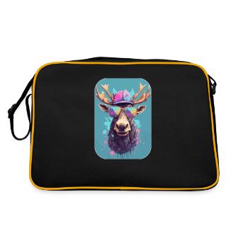 Orignal avec casquette et lunettes de soleil, roi de la forêt - Sac Retro - noir/or - Dos