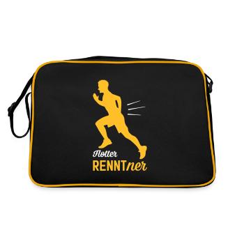 Flotter RENNTner - Jogger - Retro Tasche - Schwarz/Gold - Hinten