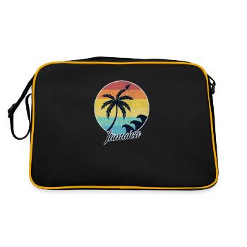 Jamaica - Retro Tasche - Schwarz/Gold - Hinten