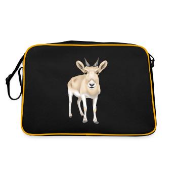 Saiga antelope - Retro Bag - black/gold - Back