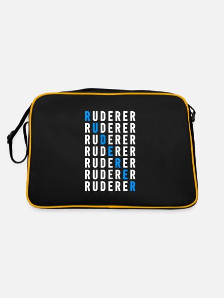 Ruderer - Retro Tasche - Schwarz/Gold