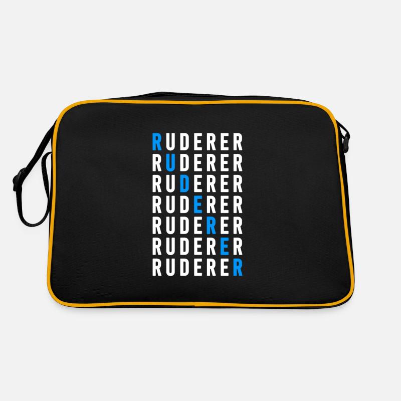 Ruderer - Retro Tasche - Schwarz/Gold