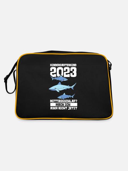 Hai Kita Kindergarten 2023 - Retro Tasche - Schwarz/Gold - Hinten