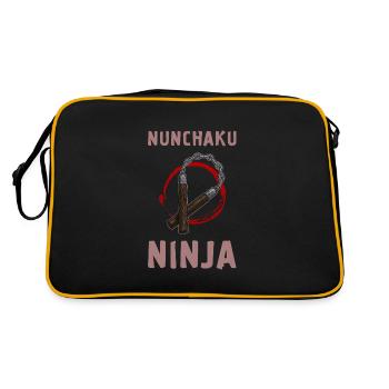 Japan Martial Arts Nunchaku Ninjutsu Weapons Ninja - Retro Bag - black/gold - Back