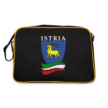 Istria Tourist Hrvatska Croatia Holidays Balkan Re - Retro Bag - black/gold - Back