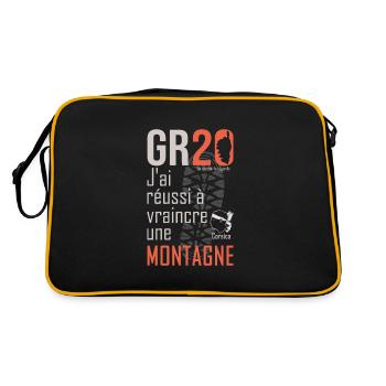 GR20 GR 20 randonnée gr 20 marcher montagne corse - Sac Retro - noir/or - Dos