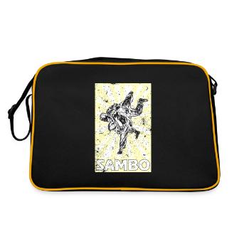 Sambo Russland Kampfsport UdSSR Sportart - Retro Tasche - Schwarz/Gold - Hinten