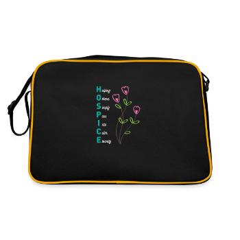 Hospice Helping Others Simple Into Calm Eternity - Retro Bag - black/gold - Back