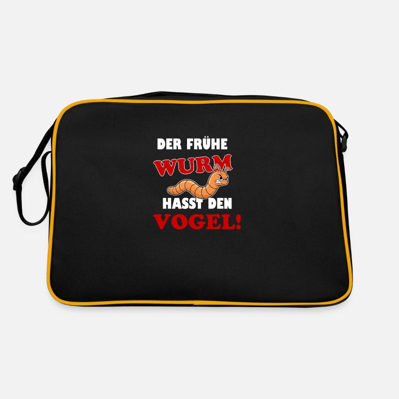 Le ver précoce attrape l’oiseau Sac Retro