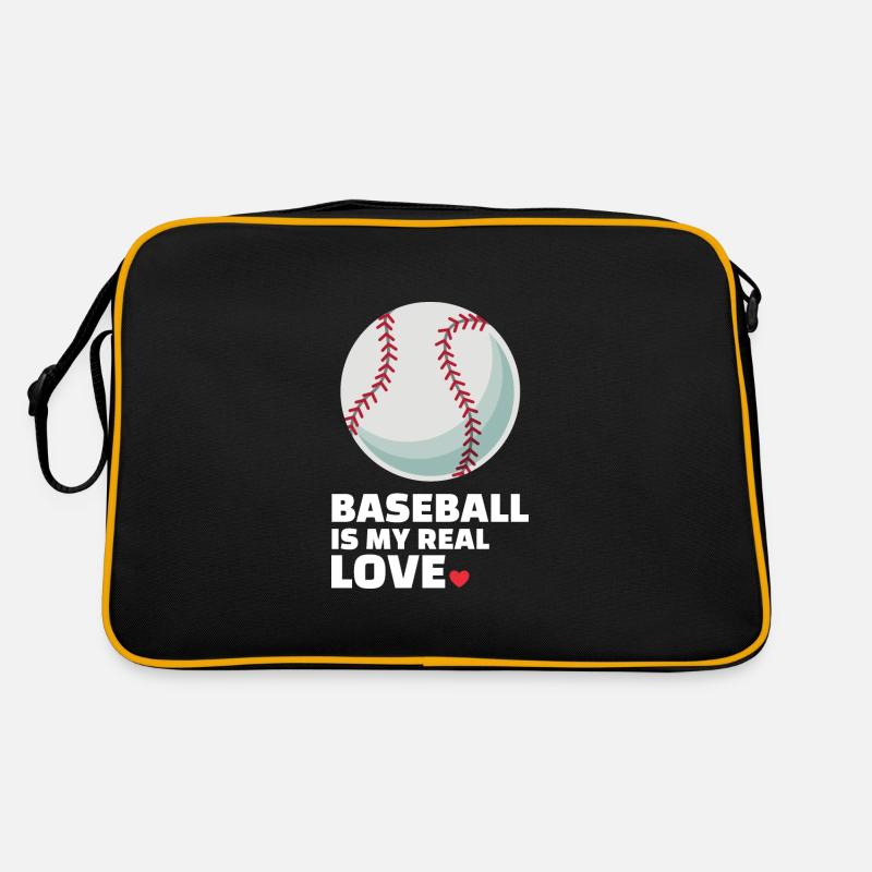 J’aime le baseball Silhouette de baseball élégante Sac Retro