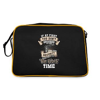 Security guard work - Retro Bag - black/gold - Back
