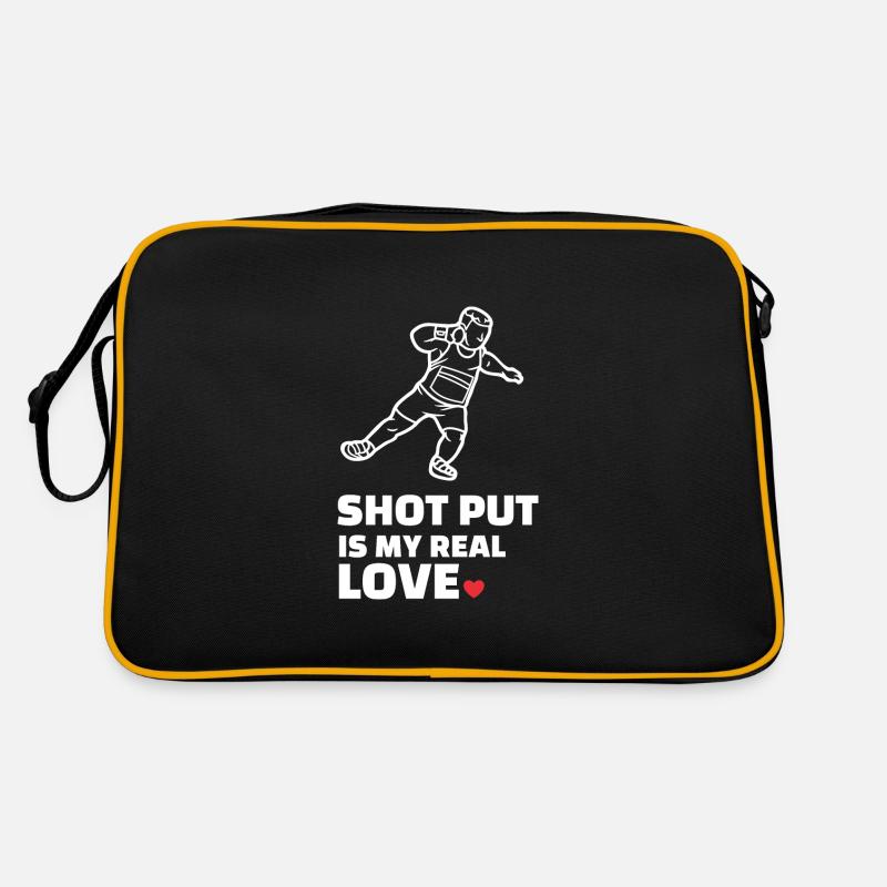 Ich liebe Kugelstoßen. Retro Tasche