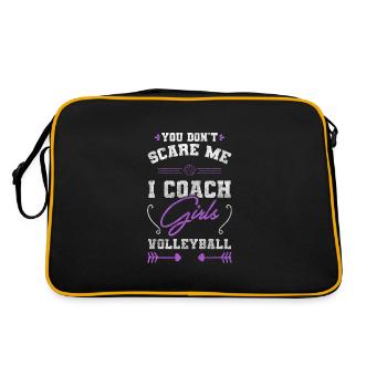 Volleyballer Team Sieg Beachvolleyball - Retro Tasche - Schwarz/Gold - Hinten
