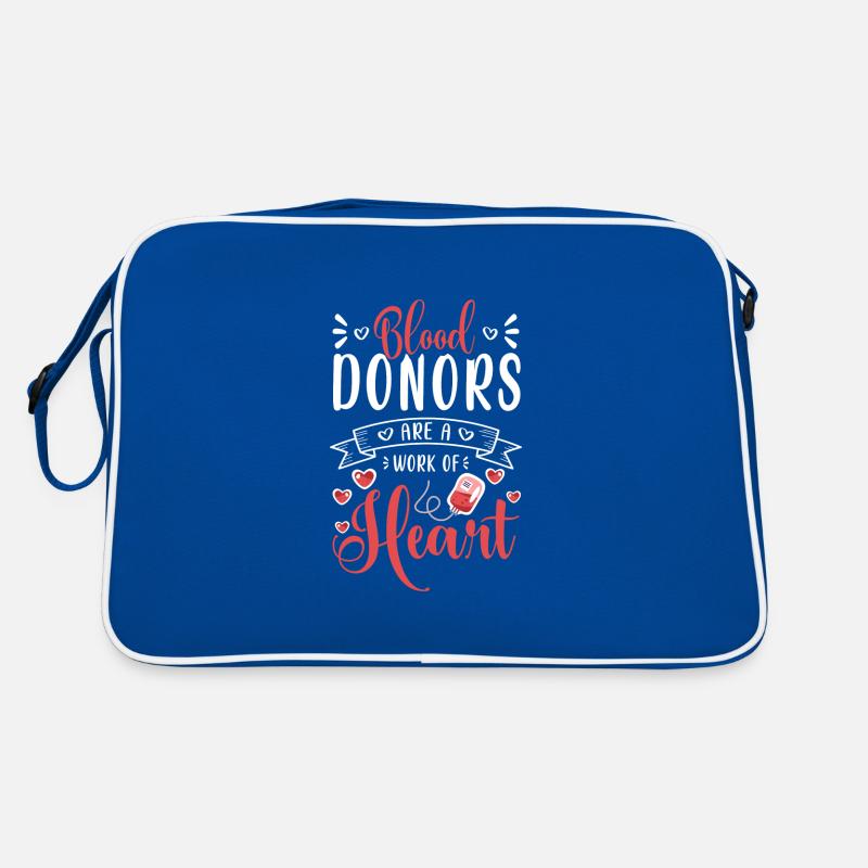 Blutspender Danke Held Blutgruppe Retro Tasche
