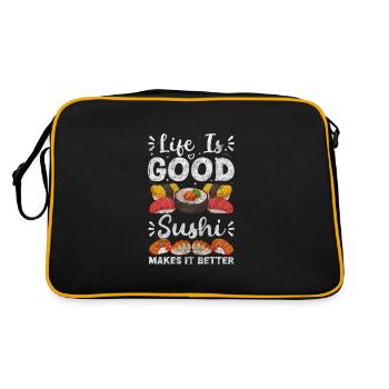 Japon Running Sushi Sticks Maki - Sac Retro - noir/or - Dos