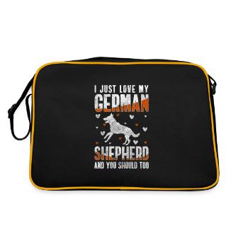 Berger allemand Chien de compagnie École de chiens de compagnie - Sac Retro - noir/or - Dos