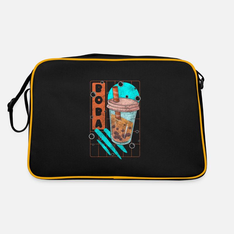 Boba Tea Perle Lait Saveur Coloré Sac Retro
