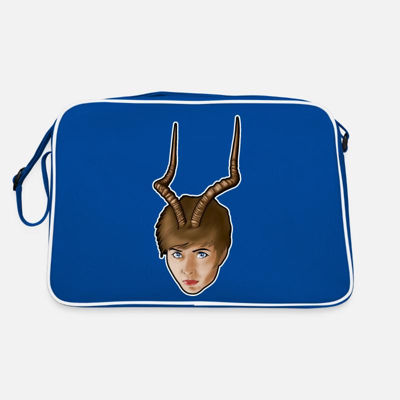 Frau mit Geweih Retro Tasche