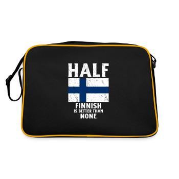 La moitié du finnois vaut mieux que pas du tout National Fla - Sac Retro - noir/or - Dos
