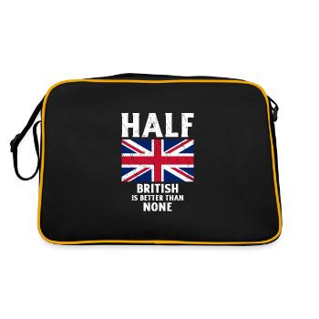 La moitié du Royaume-Uni vaut mieux que pas de drapeau national - Sac Retro - noir/or - Dos