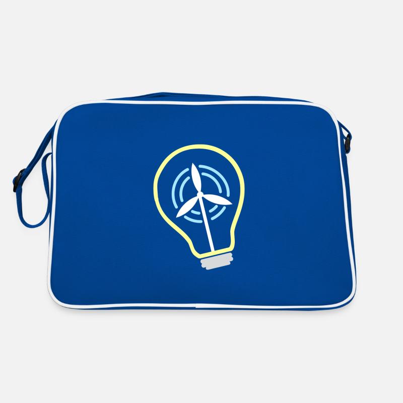 Windmill Wind Renewable Energy Light Bulb Climate Retro Tasche