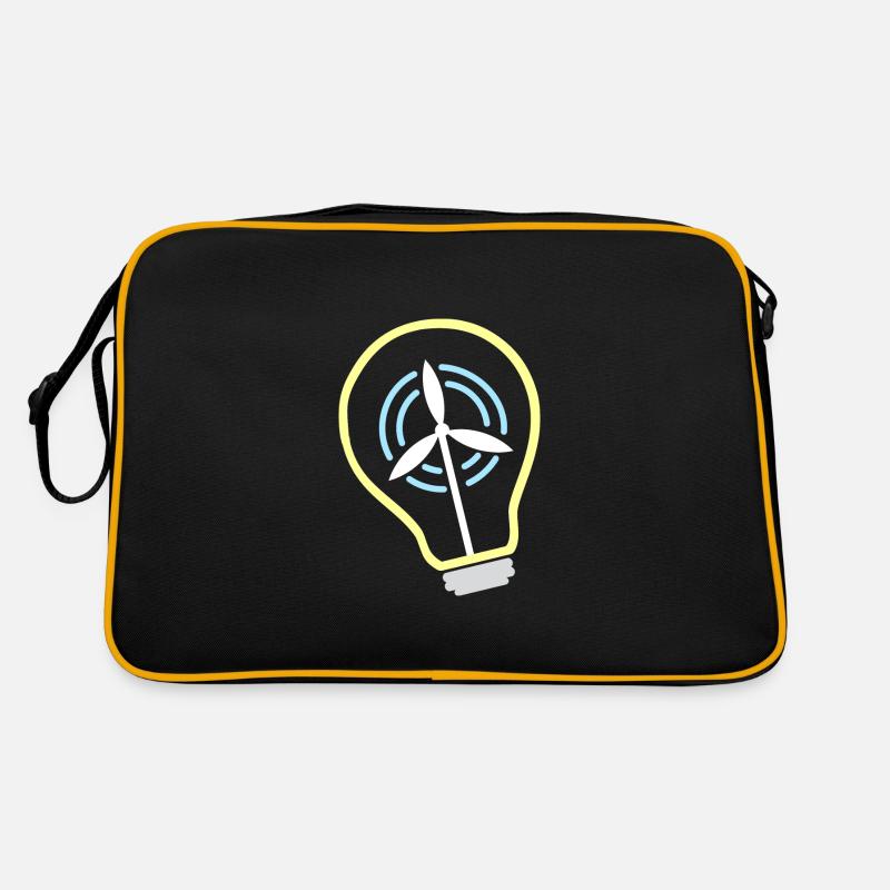 Windmill Wind Energy Renewable Energy Ampoule Climat Sac Retro