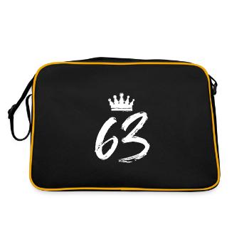 63 Number crown - Retro Bag - black/gold - Back