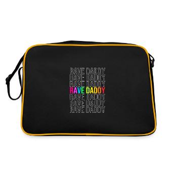 Rave Raver Techno music Techno bass Mischpult - Retro Tasche - Schwarz/Gold - Hinten