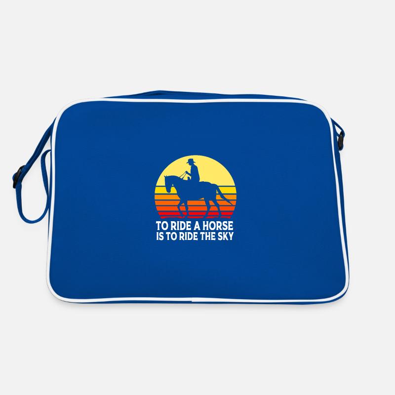 Springreiten Springpferd Retro Tasche