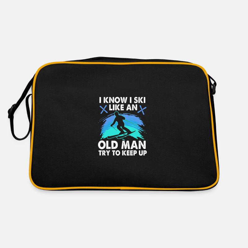 Ski Skiurlaub Retro Tasche