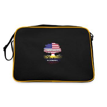 Kolumbien - Retro Tasche - Schwarz/Gold - Hinten