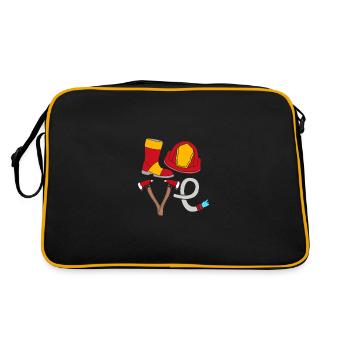 Firefighter Fire Brigade - Retro Bag - black/gold - Back