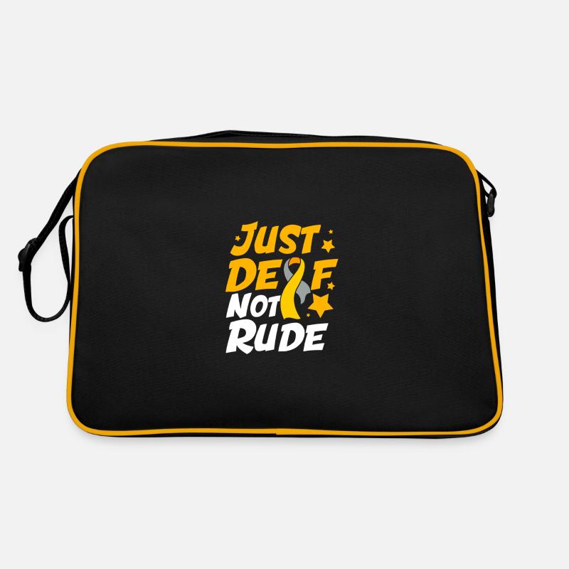 Deaf Deaf Deaf Sign Language Retro Bag