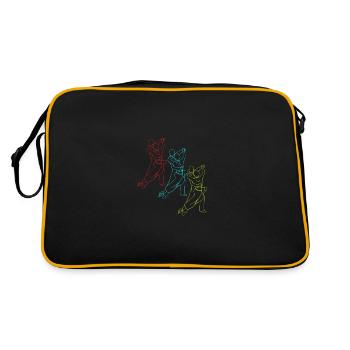 Walzer Paartanz - Retro Tasche - Schwarz/Gold - Hinten
