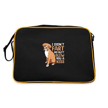 Boxer Dog - Retro Bag - black/gold - Back