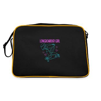 Longboard Longboarder Longboarding - Sac Retro - noir/or - Dos